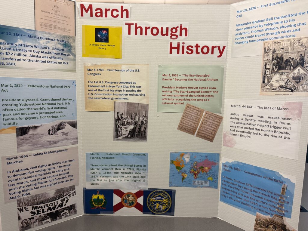 Monthly Boards March 2026 history board
